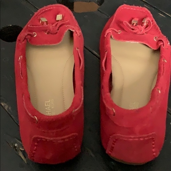 Michael MICHAEL KORS Red Amber Moc Suede Loafers - Picture 7 of 14